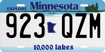 MN license plate 923QZM