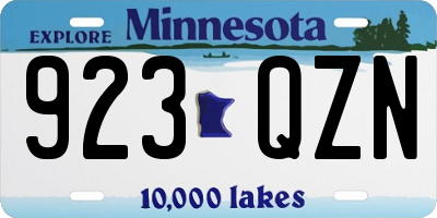 MN license plate 923QZN