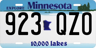 MN license plate 923QZO