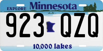 MN license plate 923QZQ