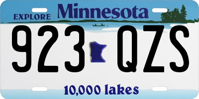 MN license plate 923QZS