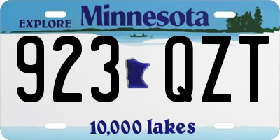 MN license plate 923QZT
