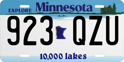 MN license plate 923QZU
