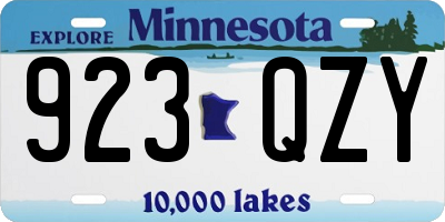 MN license plate 923QZY
