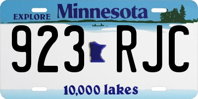 MN license plate 923RJC