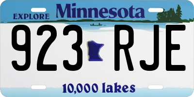 MN license plate 923RJE