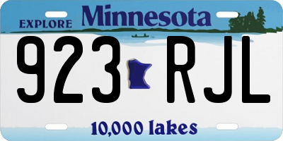 MN license plate 923RJL