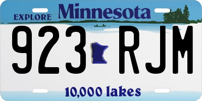 MN license plate 923RJM
