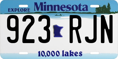 MN license plate 923RJN