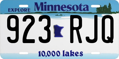 MN license plate 923RJQ