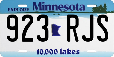 MN license plate 923RJS