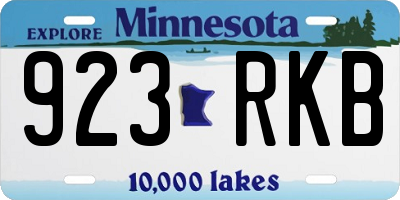 MN license plate 923RKB