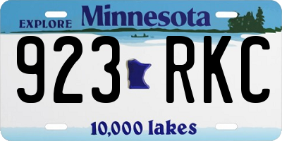 MN license plate 923RKC