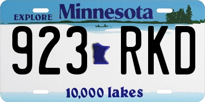 MN license plate 923RKD