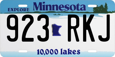 MN license plate 923RKJ
