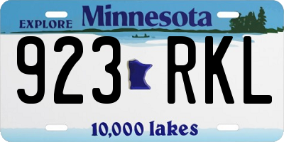 MN license plate 923RKL
