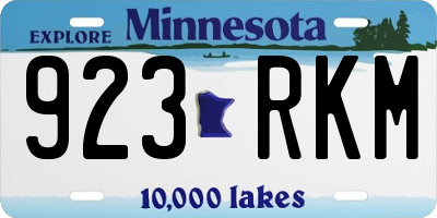 MN license plate 923RKM