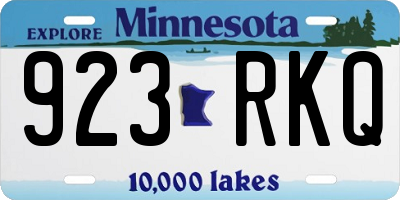 MN license plate 923RKQ