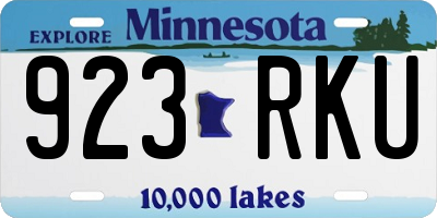 MN license plate 923RKU