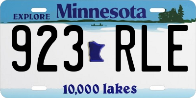 MN license plate 923RLE