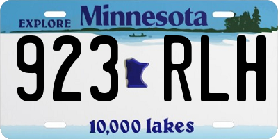 MN license plate 923RLH