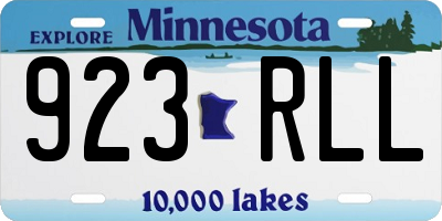 MN license plate 923RLL