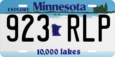 MN license plate 923RLP