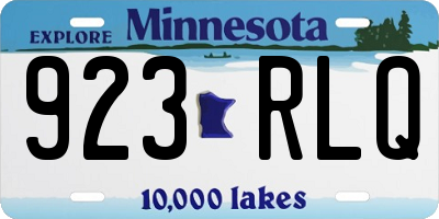 MN license plate 923RLQ