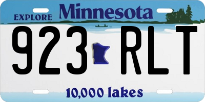 MN license plate 923RLT