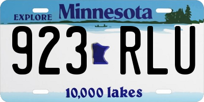 MN license plate 923RLU