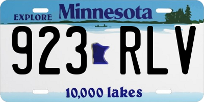 MN license plate 923RLV