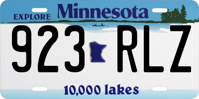 MN license plate 923RLZ