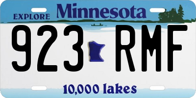 MN license plate 923RMF