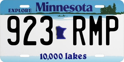 MN license plate 923RMP