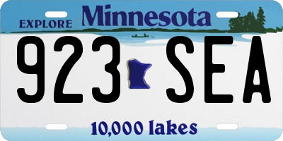 MN license plate 923SEA