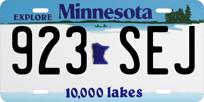 MN license plate 923SEJ