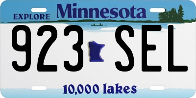 MN license plate 923SEL