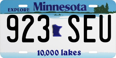 MN license plate 923SEU