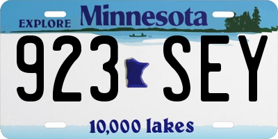 MN license plate 923SEY