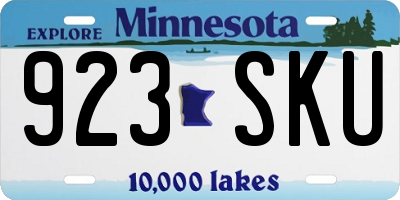 MN license plate 923SKU