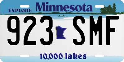 MN license plate 923SMF