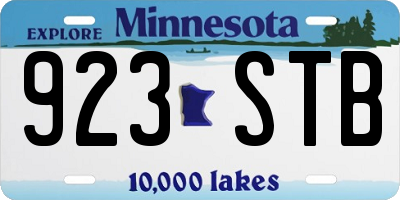 MN license plate 923STB