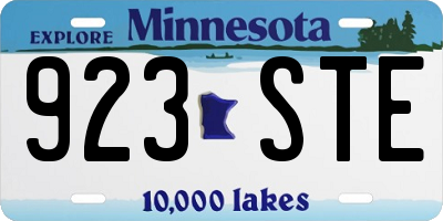 MN license plate 923STE