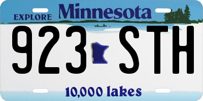 MN license plate 923STH