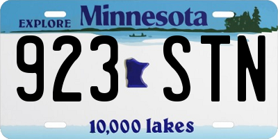 MN license plate 923STN