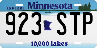 MN license plate 923STP