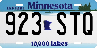 MN license plate 923STQ