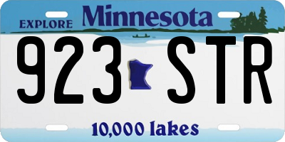 MN license plate 923STR