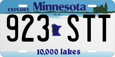 MN license plate 923STT