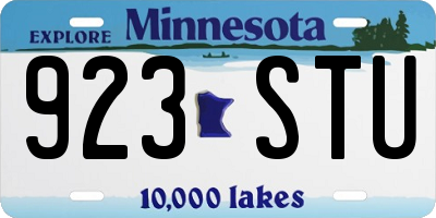 MN license plate 923STU